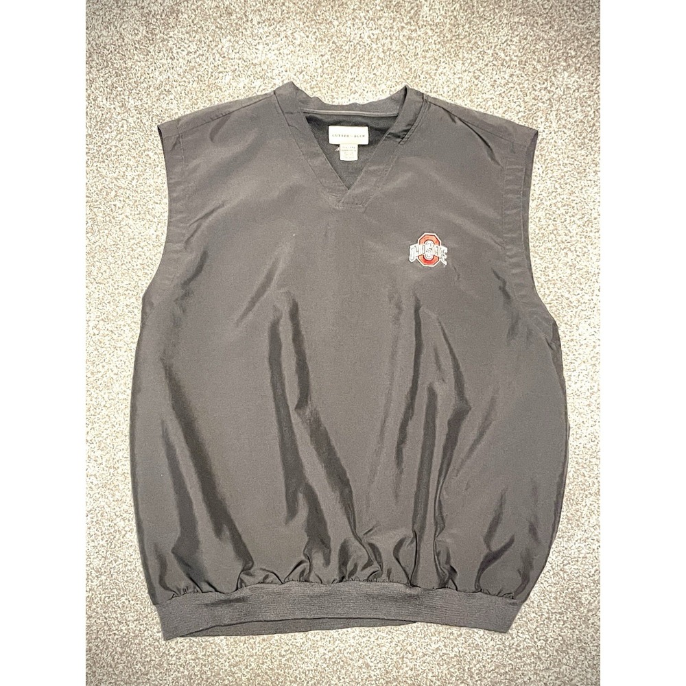 Ohio State Buckeyes Cutter and Buck Pullover Vest V-neck Mens XXL Black Logo